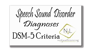 Speech Sound Disorder Definition Diagnoses DSM5 Diagnostic Criteria [upl. by Teerprug]