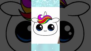 Unicorn Face Drawing Tutorial Easy Cute and Fun for All Ages 🦄✨ cuteart unicorns drawing [upl. by Judd]