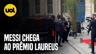 MESSI CHEGA AO PRÊMIO LAUREUS EM PARIS [upl. by Tedd976]