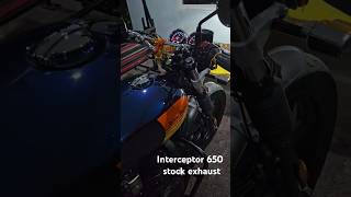 Interceptor 650 Stock Exhaust Note royalenfield exhaust [upl. by Eelahs]