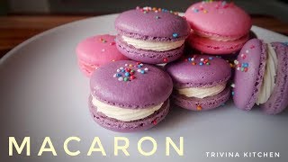 RESEP DAN TIPS MEMBUAT MACARON WARNA  MACARON RECIPE [upl. by Lowell]