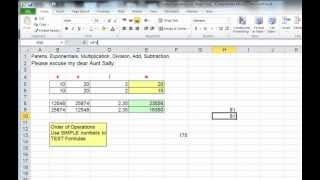 Online Excel Order of Operations [upl. by Betz441]