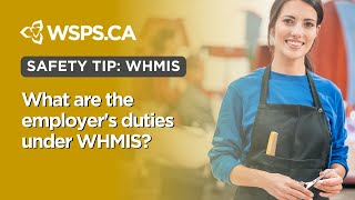 What are the employers duties under WHMIS [upl. by Nodroj]