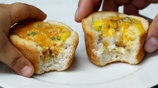 Cheesy Biscuit amp Egg Breakfast Cups  Tasty Junior [upl. by Volotta737]