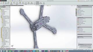 01FPV Drone Frame Design  Full Detail  FPV Dron Çerçeve Tasarımı  SolidWorks 355mm Drone Frame [upl. by Mobley]