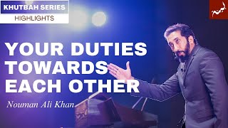 Conflicts Between Spouses  Khutbah Highlights  Nouman Ali Khan [upl. by Garceau]