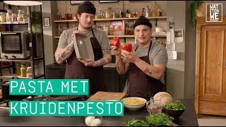 24Kitchen  Job amp Perry’s pasta met kruidenpesto en antipasti  Wat Eten We Vandaag  Afl 64 [upl. by Leda]