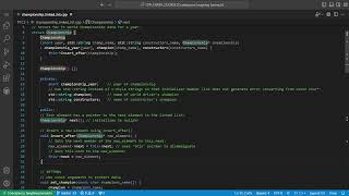 C Championship Linked List example improved by adding const correctness usage of stdstring [upl. by Themis36]