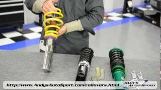 Lowering Springs vs Coilovers  Presented by Andys Auto Sport [upl. by Lorri620]