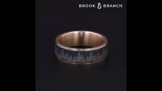 CFT6275136TAR  Tantalum and Rose Gold Treeline Mens Wedding Ring [upl. by Linnet]