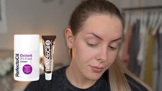 REFECTOCIL EYEBROW TINT TUTORIAL  TINT BROWS AT HOME [upl. by Marrissa]