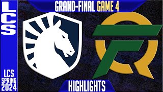 TL vs FLY Highlights Game 4  LCS Spring 2024 Playoffs GRANDFINAL  Team Liquid vs FlyQuest G4 [upl. by Gunas]