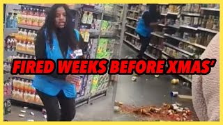 Walmart Employee Destroys Store After Being Fired Weeks before Christmas [upl. by Sansone]