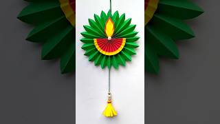 Beautiful Diwali Wall Hanging craft  Diwali Decoration ideas  paper Diya making shorts [upl. by Landes]