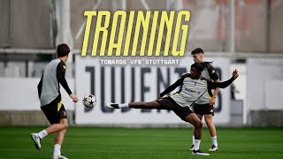 Juventus Training Ahead Of Champions League  Eyes on VfB Stuttgart [upl. by Fawnia]