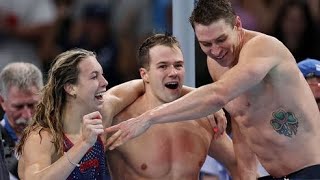 USA mixed 4x100M medley relay team breaks world record to win gold at Olympics [upl. by Canty743]