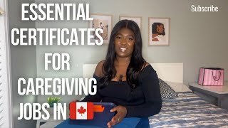 Essential certifications needed for caregiving jobs in Canada 🇨🇦 caregiver jobsincanada [upl. by Beitch604]