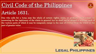 Civil Code of the Philippines Article 1631 [upl. by Oker]