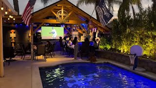 Check out the ultimate Dodgers back yard man cave [upl. by Lewap]