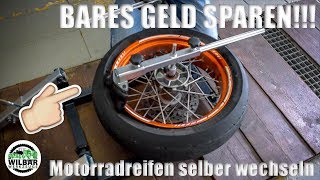 GÜNSTIG MOTORRADREIFEN SELBER WECHSELN [upl. by Cohdwell295]