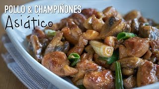 Pollo con champiñones en salsa de ostras  Chicken With Mushrooms in Oyster Sauce [upl. by Eikcin]