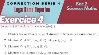 Exercices corrigés TD N° 4 Fonction logarithme népérien  Exercices 4 [upl. by Htessil543]