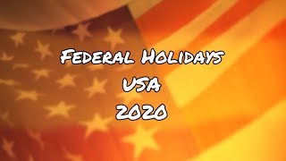 Federal Holidays in the USA for 2020 [upl. by Murial]