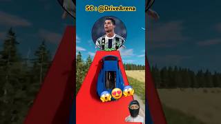 CR7 vs Messi vs Mbappe Jumping chalenge 😱 beamngdrive urcr7 messi [upl. by Ynohta]