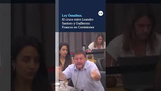 El cruce entre Guillermo Francos y Leandro Santoro en Comisiones por Ley Ómnibus [upl. by Celestine]