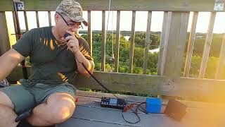 QRP portable MCHF918 radio from a sight tower in Tampa FL [upl. by Cailly]