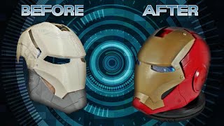 3D printed Iron Man helmet build log no narration [upl. by Asirem]