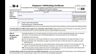 🔴 How to Fill Out W4  2022 [upl. by Eserehc723]