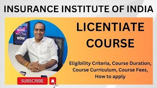 insurance  insurance institute of India  Licentiate course [upl. by Alo559]