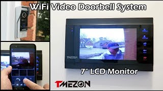 TMEZON WiFi Video Doorbell Intercom System w 7quot LCD Monitor [upl. by Thurmond]