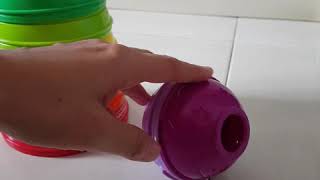 Fisher Price Brilliant Basics Stack and Roll Cups [upl. by Ahsikahs]