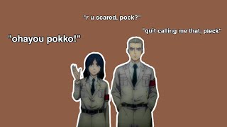 porco and pieck being soulmate for 3 minutes straight [upl. by Maffei934]