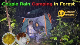 quotCouple Rain Camping In forest  Heavy Rain Camping At Night raincamping quot [upl. by Bain326]