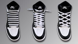 3 COOL WAYS TO LACE NIKE AIR JORDAN 1 HIGH  Jordan 1 High Lacing [upl. by Sadoc]