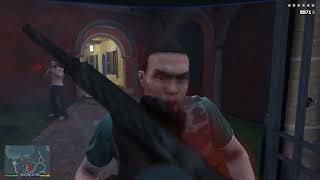 GTA 5 RDE EampE Cartel Shootout 10 Star Escape CHEATS USED [upl. by Magavern385]