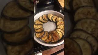 Parmigiana Di Melanzane Going in the oven￼￼ [upl. by Ailb]