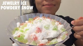 ASMR JEWELRY ICE AND RREFROZEN POWDERY SNOW [upl. by Tamanaha]