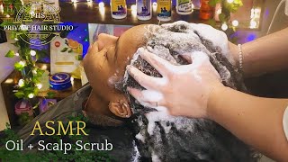 Relaxing 4C Hair Spa ASMR Scalp Treatment At Home❤️  No Talking [upl. by Ahsenrad]