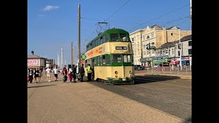 Blackpool Heritage Trams  Promenade Tour March 2022 [upl. by Ysnil]