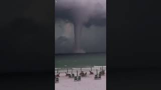 Remarkable waterspout stuns residents in Destin Florida  USA TODAY Shorts [upl. by Amme]