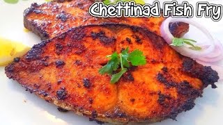 Chettinad Fish Fry  Vanjaram Fry Seer Fish fry  Tasty Appetite [upl. by Tiffy919]