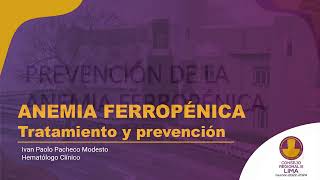 CURSO HEMATOLOGÍA  CLASE MAGISTRAL ANEMIA FERROPÉNICA PARTE 2 [upl. by Odab]