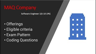 MAQ Exam Pattern  MAQ Software online Assessment  MAQ Coding question  MAQ Software Engineer 1 [upl. by Enidlarej]