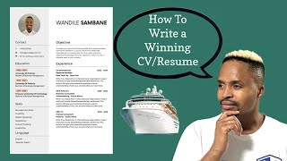 Best Resume Format For Freshers 2024  How To Write A Winning CVResume For Cruiseships [upl. by Candy]