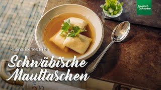 Schwäbische Maultaschen  Rezepte amp Spezialitäten aus BAYERISCHSCHWABEN  Kulinarisches Erbe [upl. by Herwig]