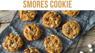 Smores Cookie Recipe  Bitrecipes [upl. by Akirdnahs]